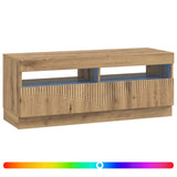 LED TV Cabinet Artisan Oak Engineered Wood 897434