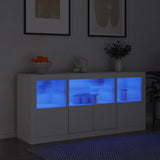 Sideboard with LED Lights White 142.5x37x67 cm 3209065