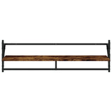 6 Piece Wall Shelf Set with Bars Smoked Oak Engineered Wood 836270
