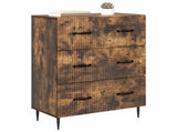 Drawer Cabinet Smoked Oak 66 x 34.5 x 89.5 cm Engineered Wood 894840
