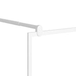 Walk-in Shower Wall 90x195 cm ESG Glass White 151869