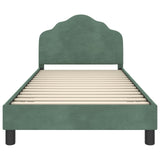 Children's Bed Frame with Headboard Sea Green 90 x 190 cm 42010955