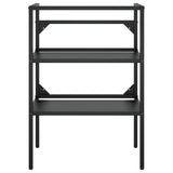 Bathroom Washbasin Frame Black 59x38x83 cm Iron 338488