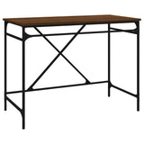 Desk Brown Oak 100x50x75 cm Engineered Wood and Iron 826723