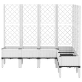 Garden Planter with Trellis White 160x120x142 cm PP 367939
