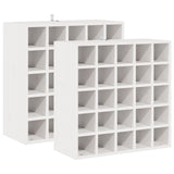Wine Rack 2 pcs White 56 x 25 x 56 cm Solid Pine Wood 893313