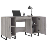 Desk Grey Sonoma 140x50x75 cm Engineered Wood 829578