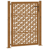 Garden Gate 100x125 cm Weathering Steel Cross Design 4101005
