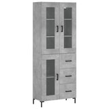Highboard Concrete Grey 69.5x34x180 cm Engineered Wood 3198597