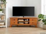 TV Cabinet Natural 100 x 40.5 x 46 cm Solid Mahogany Wood 42009935