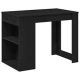 Desk with Drawer and Shelf Black Oak 102x62x77.5 cm Engineered Wood 858687