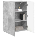 TV Wall Cabinet Concrete Grey 59.5 x 31 x 80 cm Engineered Wood 892362