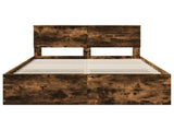 Bed Frame Smoked Oak 150 x 200 cm Engineered Wood 3408659