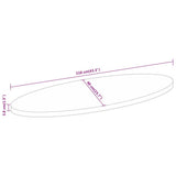 Table Top 110x40x3.8 cm Oval Solid Wood Mango 370831