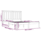 Bed Frame without Mattress Black Solid Wood 200x200 cm 3103867