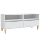 TV Cabinet White 100x34.5x44.5 cm Engineered Wood 831893