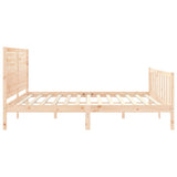 Bed Frame without Mattress 200x200 cm Solid Wood Pine 3193226
