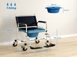 3-In-1 Commode Wheelchair - Black T3398P344149
