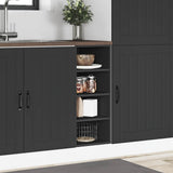 Bottom Cabinet Riga Black 30x44.5x81.5 cm Engineered Wood 854194