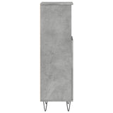 Bathroom Cabinet Concrete Grey 30x30x100 cm Engineered Wood 857207