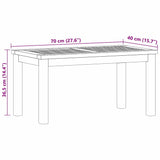 Coffee Table Brown 70 x 40 x 36 cm Solid Teak Wood 42002302