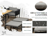 10 Seater Rattan Cube Garden Furniture Set, Rattan Dining Set with Cushions, Outdoor Dining Table T3398P318626