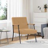 Armchair Beige 59 x 75 x 78 cm Curly Wool-like Fabric 42017703