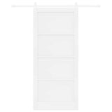 Sliding Door ORKDAL White 93 x 211 cm Solid Pine Wood 3333713