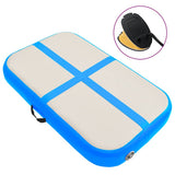 Inflatable Gymnastics Mat with Pump 60x100x10 cm PVC Blue 92650