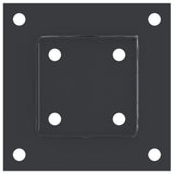 Post Bases Square 12 pcs Anthracite 91x91 mm Powder-coated Steel 42000029