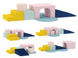 8-Piece Foam Play Blocks for Kids, Soft Motor Skill Blocks with Washable Velvet Covers, Indoor T3398P552626