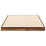 Floor Bed Frame Old Wood 75 x 190 cm Engineered Wood 893522