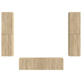 TV Cabinet Set 6 pcs Sonoma Oak Engineered Wood 3409125