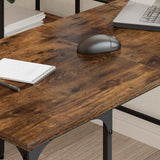 Desk Smoked Oak 139x139x75 cm Engineered Wood 837594