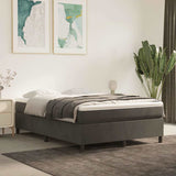 Box Spring Bed Frame Dark Grey Queen Velvet 3121154