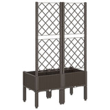 Garden Planter with Trellis Brown 80x40x142 cm PP 367925