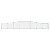 Arched Gabion Baskets 5 pcs 400x50x40/60 cm Galvanised Iron 3145920