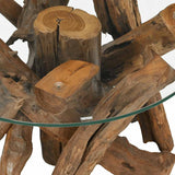 ZNTS Coffee Table Solid Teak Driftwood 60 cm 243473