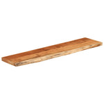 ZNTS Wall Shelf 120x30x2.5 cm Rectangular Solid Wood Acacia Live Edge 370242