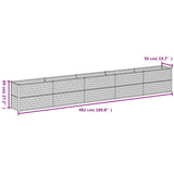 Garden Raised Bed 482x50x69 cm Corten Steel 151988