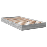 Bed Frame without Mattress Grey Sonoma 100x200 cm Engineered Wood 842061
