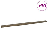 Stair Nosings 30 pcs Brown 67 x 3 x 2 cm Aluminium 4013476