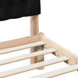 Bed Frame with Headboard Black 120 x 200 cm Solid Pine Wood 878821