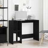 Desk with Shelf Black Oak 102.5 x 35 x 75 cm Engineered Wood 862664