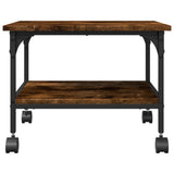 Printer Stand 2-Tier Smoked Oak 50x40x38 cm Engineered Wood 842283