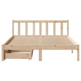 Bed Frame without Mattress 150x200 cm King Size Solid Wood Pine 3301477