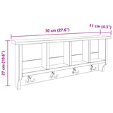 Hanger Brown 70 x 11 x 27 cm Solid Mahogany Wood 42012381