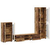 TV Cabinet Set with Shelf FLORIN 3 pcs Old Wood Engineered Wood 3397962