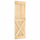 Sliding Door with Hardware Set 70x210 cm Solid Wood Pine 3332784