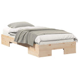 Bed Frame Brown 75 x 190 cm 873055